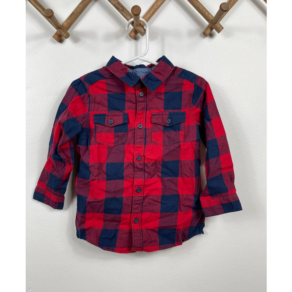 H&M Baby Boy Button Down Shirt Size 1.5-2Y